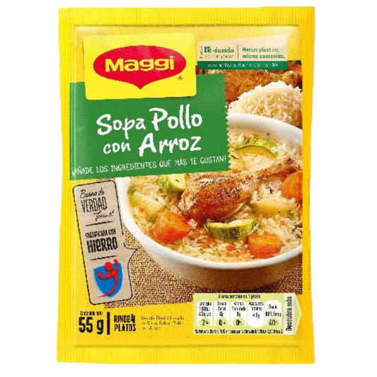 SOPA DE POLLO CON ARROZ MAGGI