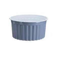 TARRINA GRIS 1/2 LITRO CON TAPA X50